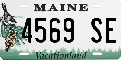 ME license plate 4569SE