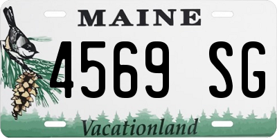 ME license plate 4569SG