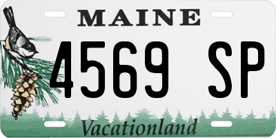 ME license plate 4569SP