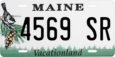 ME license plate 4569SR