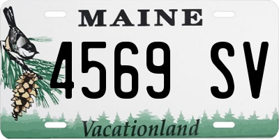 ME license plate 4569SV