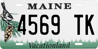 ME license plate 4569TK