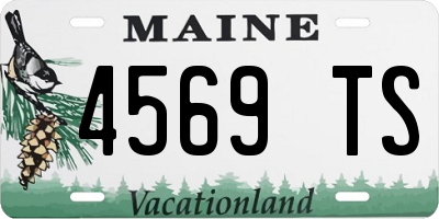 ME license plate 4569TS
