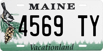 ME license plate 4569TY