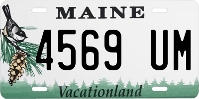 ME license plate 4569UM