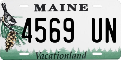 ME license plate 4569UN