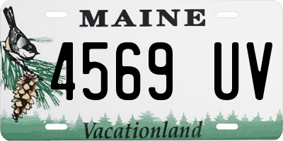 ME license plate 4569UV