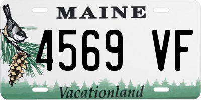 ME license plate 4569VF