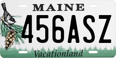 ME license plate 456ASZ