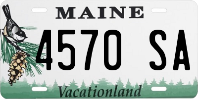 ME license plate 4570SA