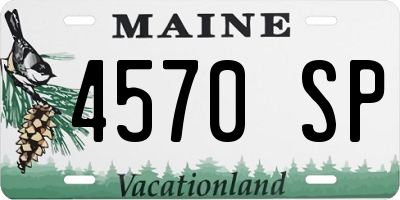 ME license plate 4570SP