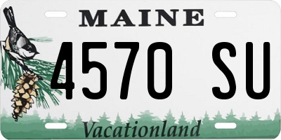 ME license plate 4570SU