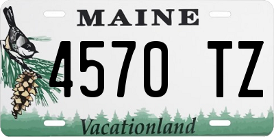 ME license plate 4570TZ
