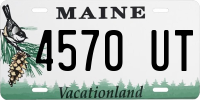 ME license plate 4570UT