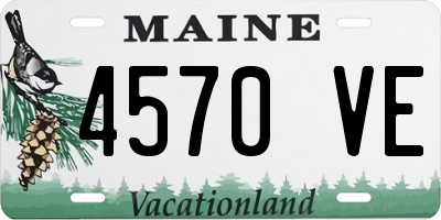 ME license plate 4570VE