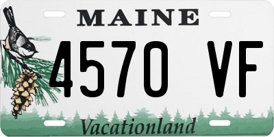 ME license plate 4570VF