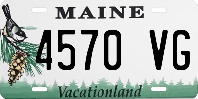 ME license plate 4570VG