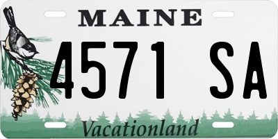 ME license plate 4571SA