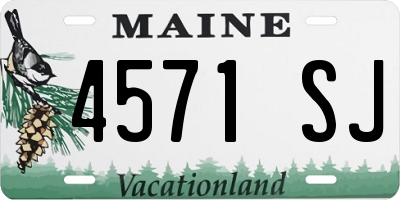 ME license plate 4571SJ