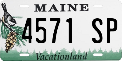 ME license plate 4571SP