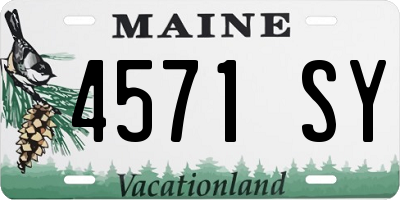 ME license plate 4571SY