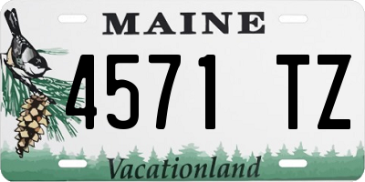 ME license plate 4571TZ
