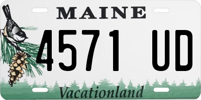 ME license plate 4571UD