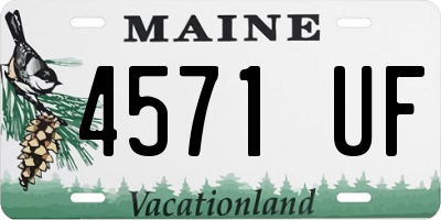 ME license plate 4571UF