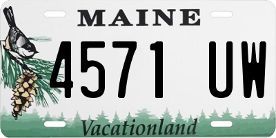 ME license plate 4571UW
