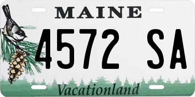 ME license plate 4572SA