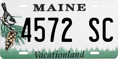 ME license plate 4572SC