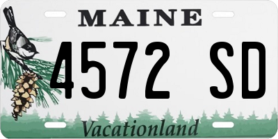 ME license plate 4572SD