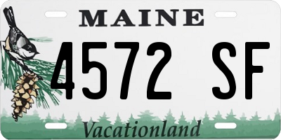 ME license plate 4572SF