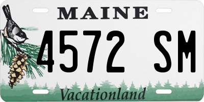 ME license plate 4572SM