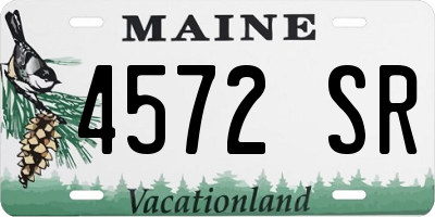 ME license plate 4572SR