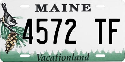 ME license plate 4572TF