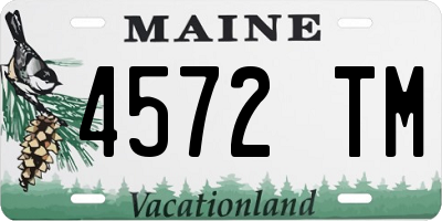 ME license plate 4572TM