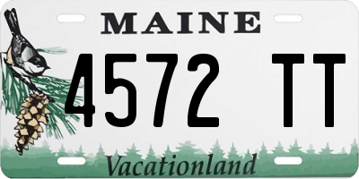ME license plate 4572TT