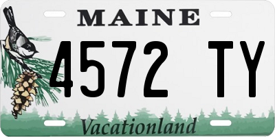 ME license plate 4572TY