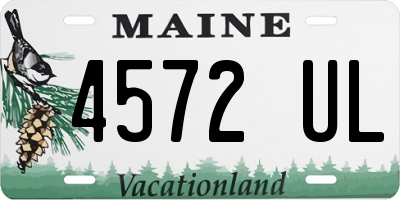 ME license plate 4572UL