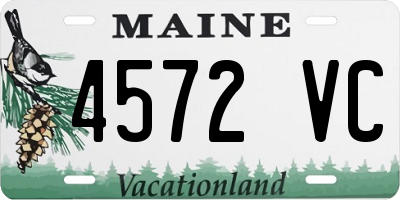 ME license plate 4572VC