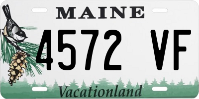 ME license plate 4572VF
