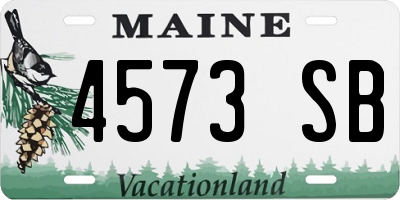 ME license plate 4573SB