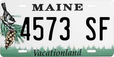 ME license plate 4573SF