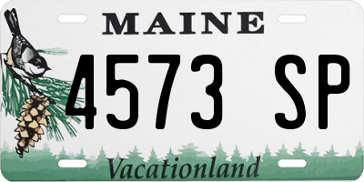 ME license plate 4573SP