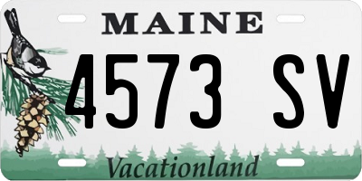 ME license plate 4573SV
