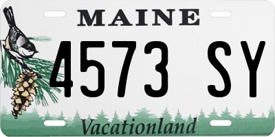 ME license plate 4573SY