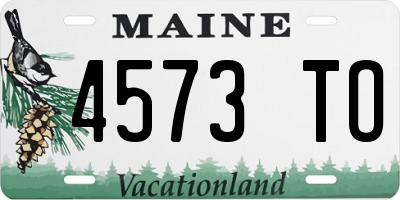 ME license plate 4573TO