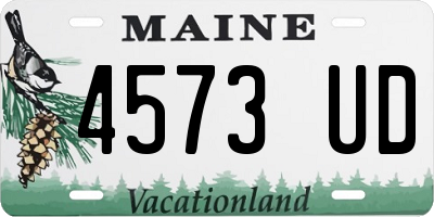 ME license plate 4573UD