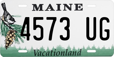 ME license plate 4573UG